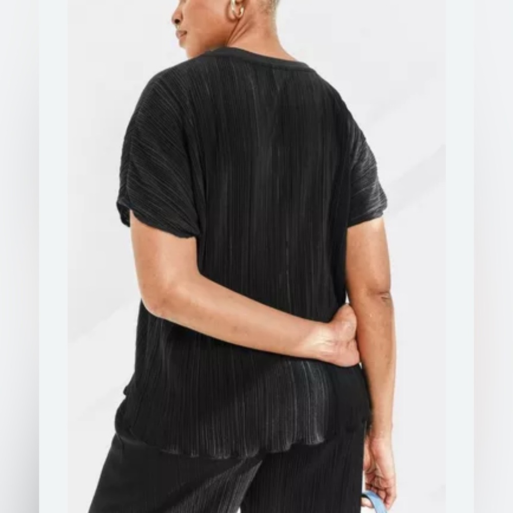 Zara Black Pleated Blouse